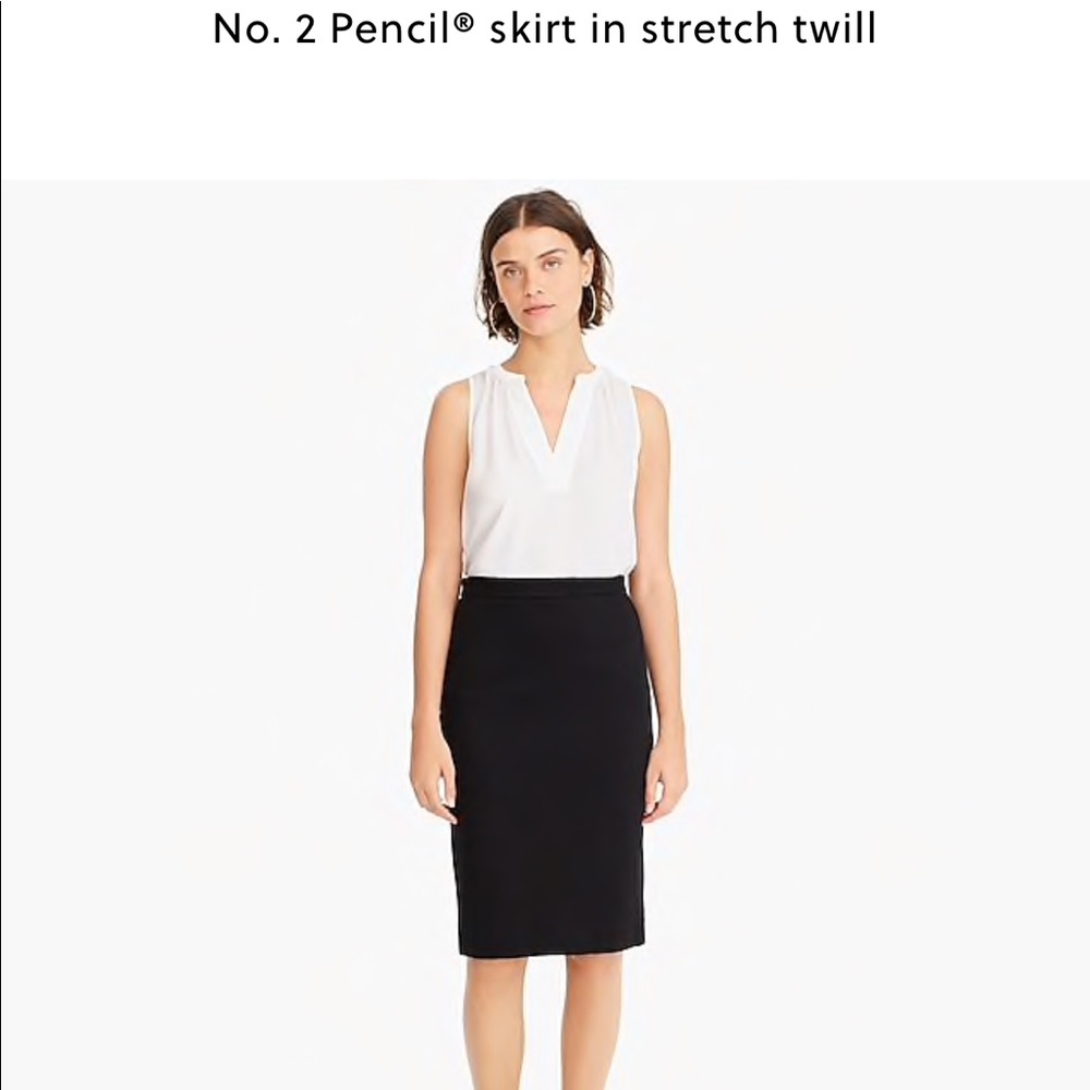 J. Crew no. 2 pencil skirt in stretch twill